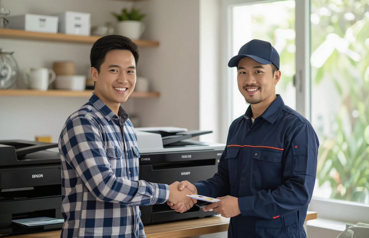Khách Hàng Bến Tre Hài Lòng Khi Máy In Được Sửa Chữa Thành Công Bởi Máy Tính Bến Tre