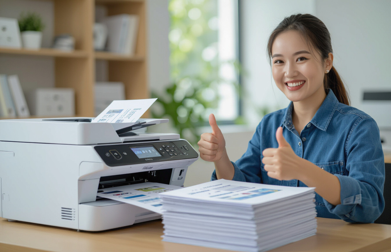 Máy In Hp Hoạt Động Bình Thường, Khách Hàng Hài Lòng Với Dịch Vụ.