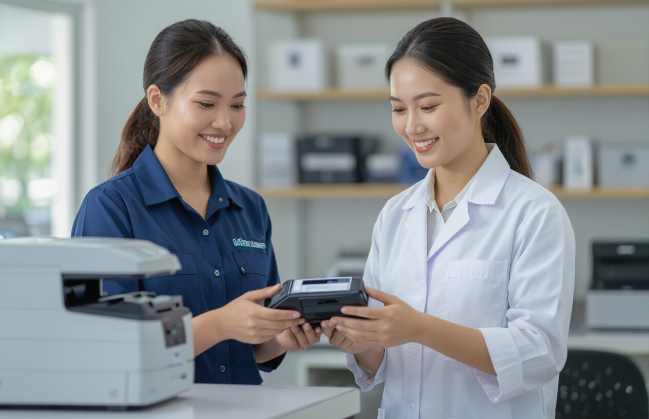 Kỹ Thuật Viên Máy Tính Bến Tre Tư Vấn Cho Khách Hàng Về Máy In.