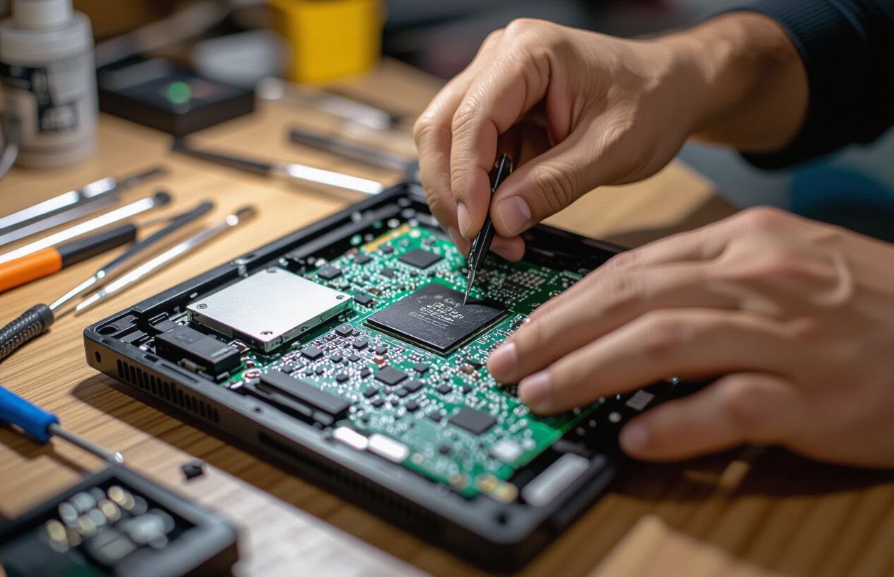 Kỹ Thuật Viên Máy Tính Bến Tre Lắp Ráp Mainboard Mới Vào Laptop Dell Inspiron