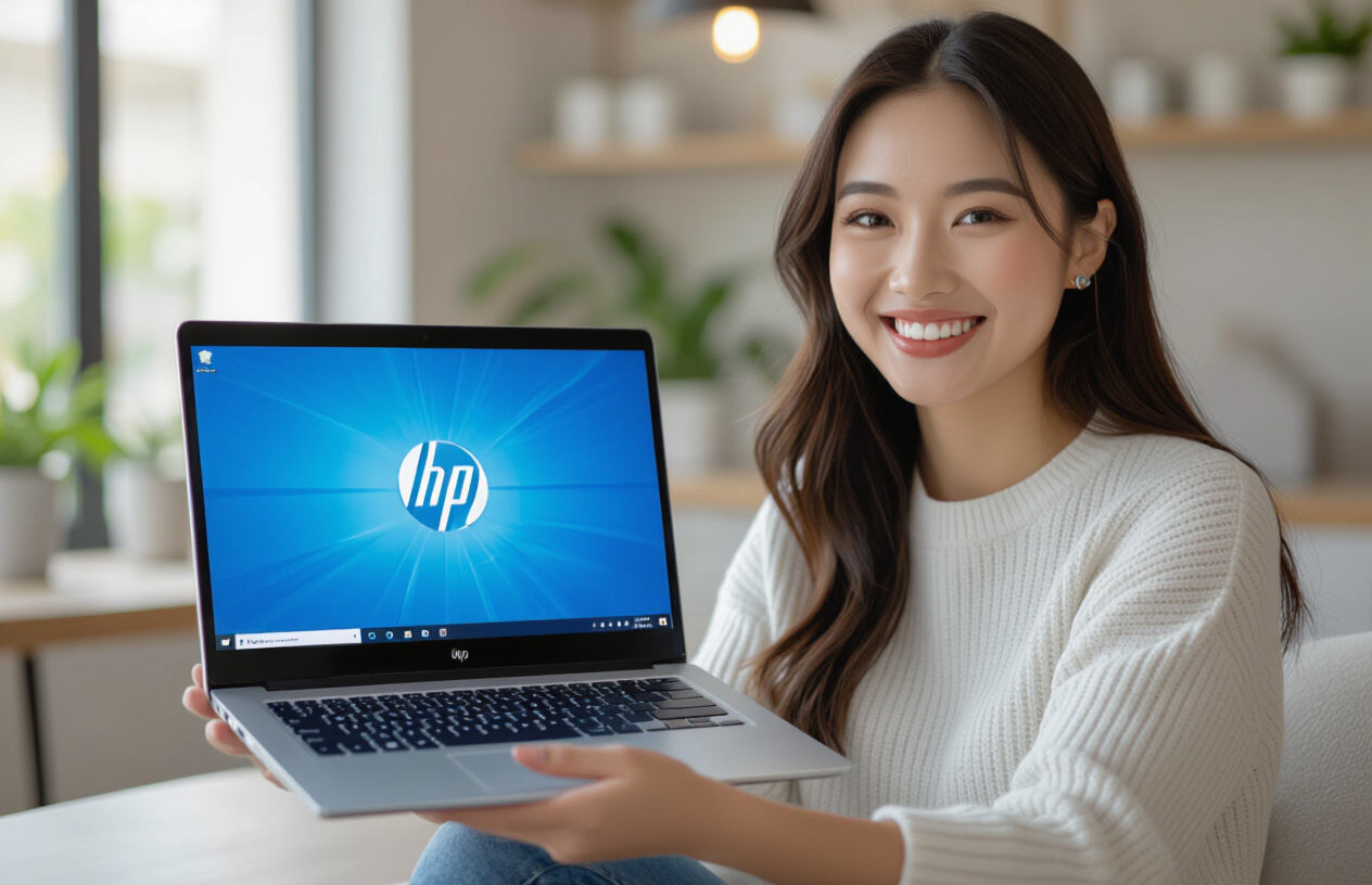 Khách Hàng Hài Lòng Với Màn Hình Laptop Hp Mới Sau Khi Sửa Tại Máy Tính Bến Tre