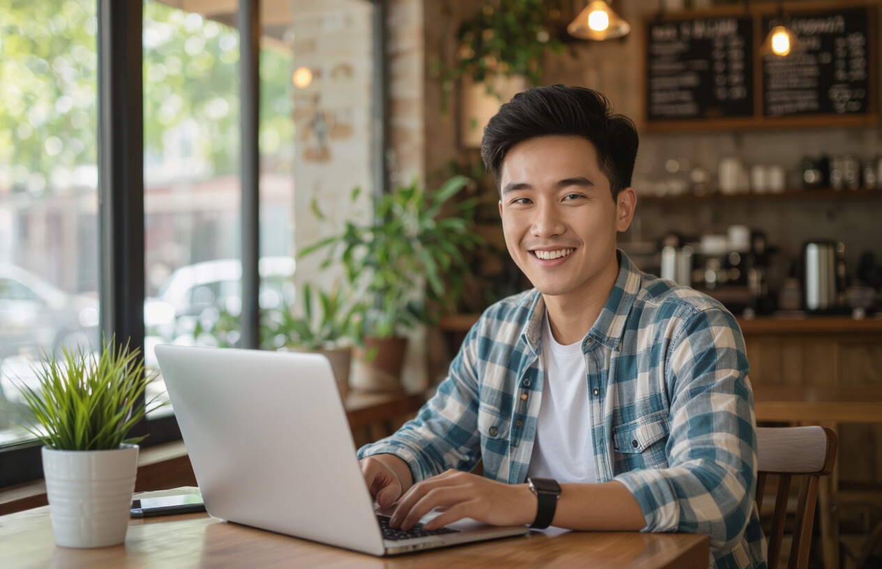 Khách Hàng Hài Lòng Sử Dụng Laptop Đã Được Thay Pin Tại Thạnh Phú.