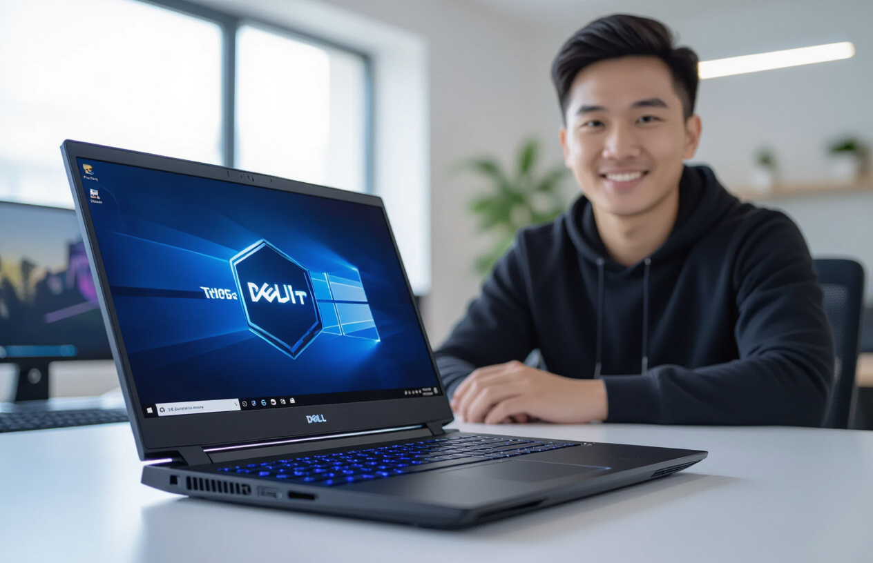 Laptop Dell Gaming G-Series Với Vỏ Mới Sáng Bóng Sau Khi Thay Thế.