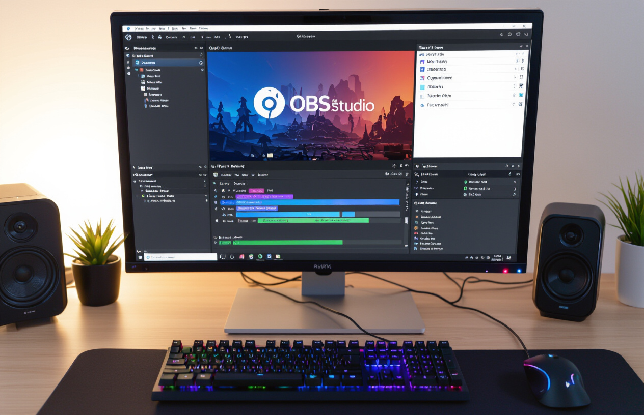Phần Mềm Obs Studio Đang Được Cài Đặt Trên Màn Hình Máy Tính Để Livestream.