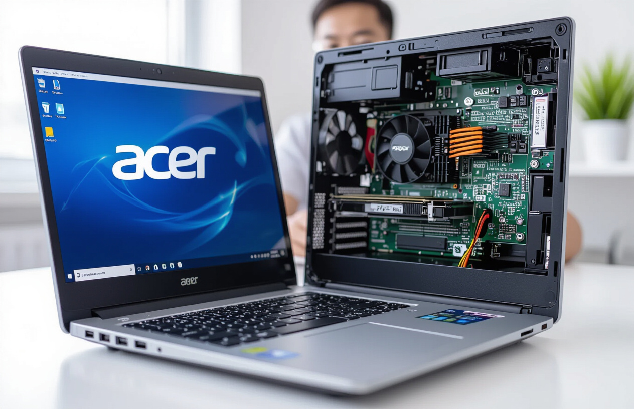 Laptop Acer Đã Được Vệ Sinh Sạch Sẽ, Sáng Bóng Và Hoạt Động Mượt Mà