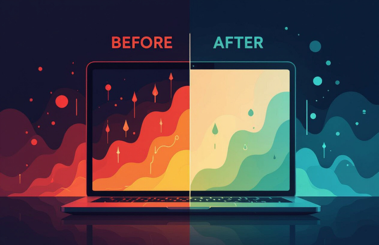 Hình Ảnh Minh Họa Nhiệt Độ Laptop Lg Gram Giảm Rõ Rệt Sau Khi Được Vệ Sinh Và Bảo Dưỡng Định Kỳ.