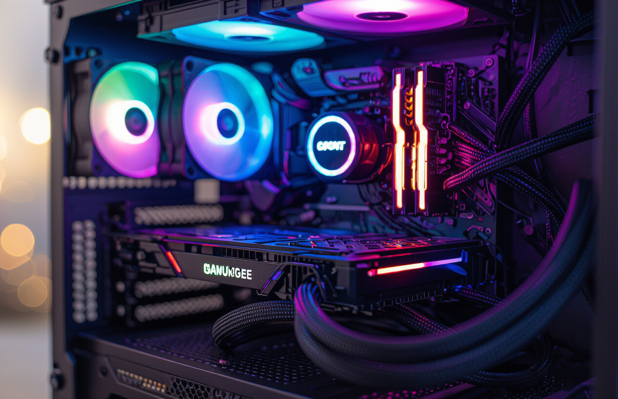 Hình Ảnh Cận Cảnh Một Chiếc Máy Tính Gaming Sau Khi Được Vệ Sinh Toàn Diện, Sáng Bóng Và Gọn Gàng.